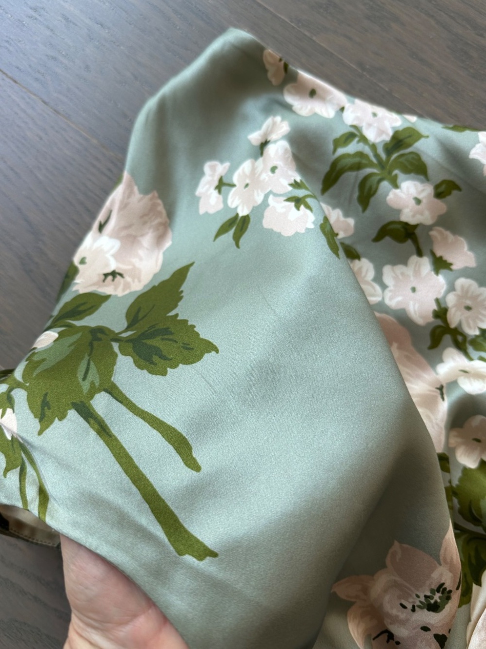 Reformation ANAIIS Silk Maxi Dress Tarragon Green Floral - Size 0 - with tags - Picture 5 of 10